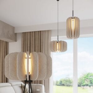 Mula Felt Pendant Light 45cm - Natural