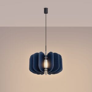 Mula Felt Pendant Light 45cm - Navy