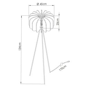 Mula Felt Tripod Floor Light - Yellow