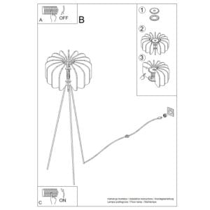 Mula Felt Tripod Floor Light - Yellow