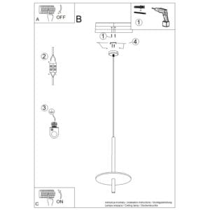 Feltro Felt Disc Pendant Light - Black / Natural