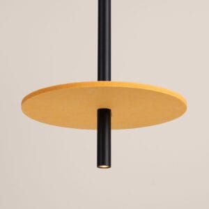 Feltro Felt Disc Pendant Light - Black / Yellow