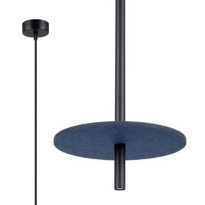 Feltro Felt Disc Pendant Light - Black / Navy
