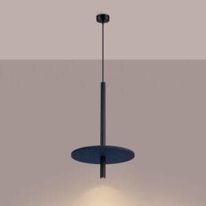 Feltro Felt Disc Pendant Light - Black / Navy
