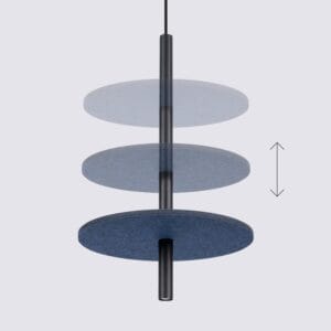 Feltro Felt Disc Pendant Light - Black / Navy