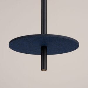 Feltro Felt Disc Pendant Light - Black / Navy