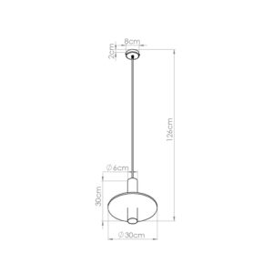 Pelta Felt Disc Pendant Light - Black / Natural