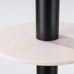 Pelta Felt Disc Pendant Light - Black / Natural