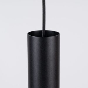 Pelta Felt Disc Pendant Light - Black / Natural