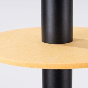Pelta Felt Disc Pendant Light - Black / Yellow
