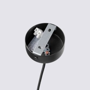 Pelta Felt Disc Pendant Light - Black / Yellow