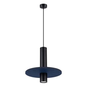 Pelta Felt Disc Pendant Light - Black / Navy