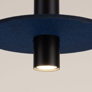 Pelta Felt Disc Pendant Light - Black / Navy