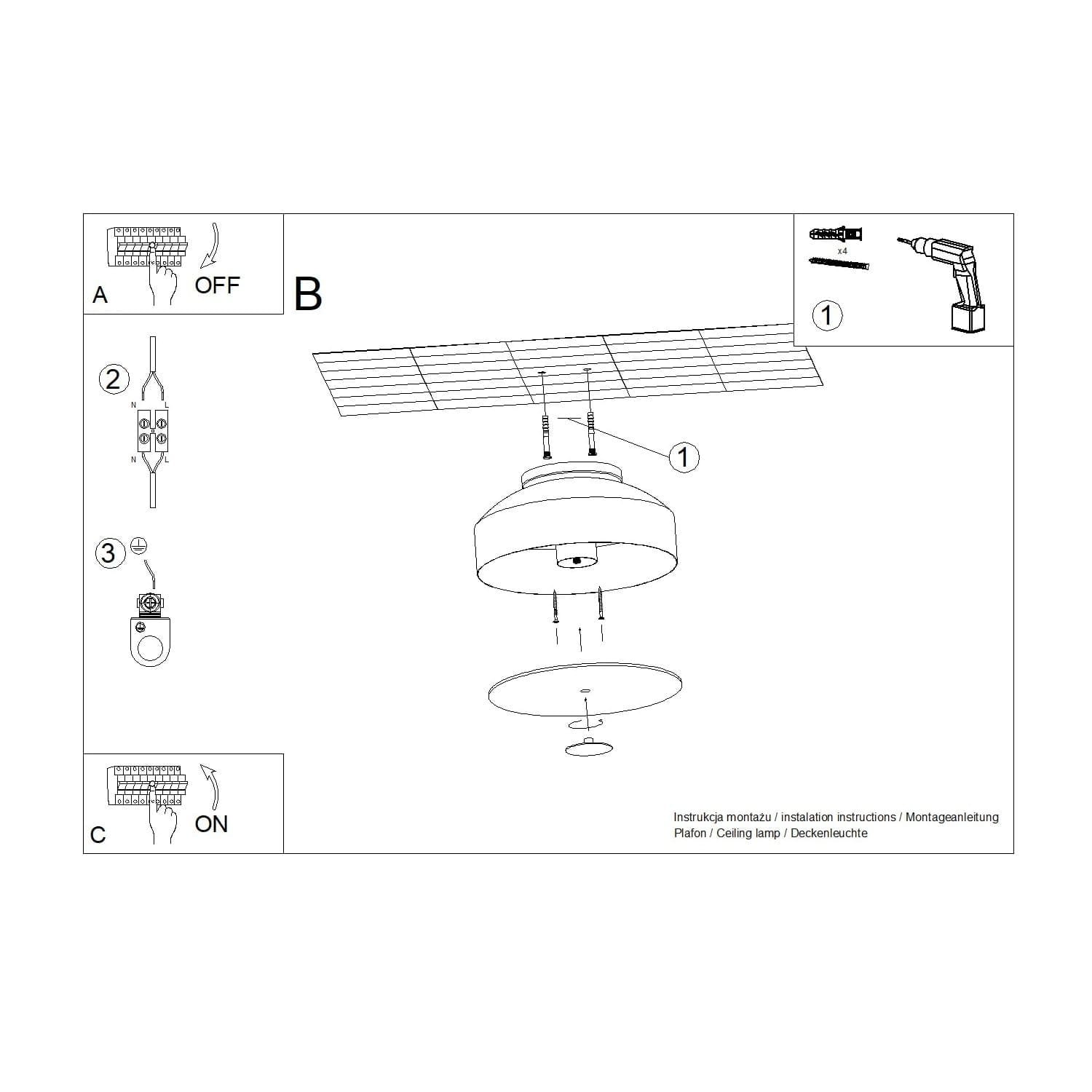 OMIQ Taupe Ceiling Light Omiq Taupe Ceiling Light