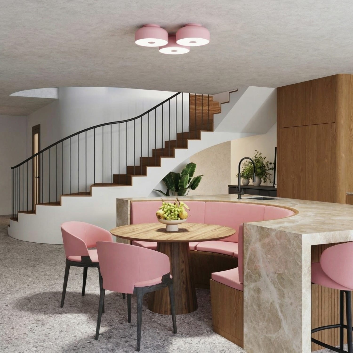 OMIQ Pink Ceiling Light Omiq Pink Ceiling Light
