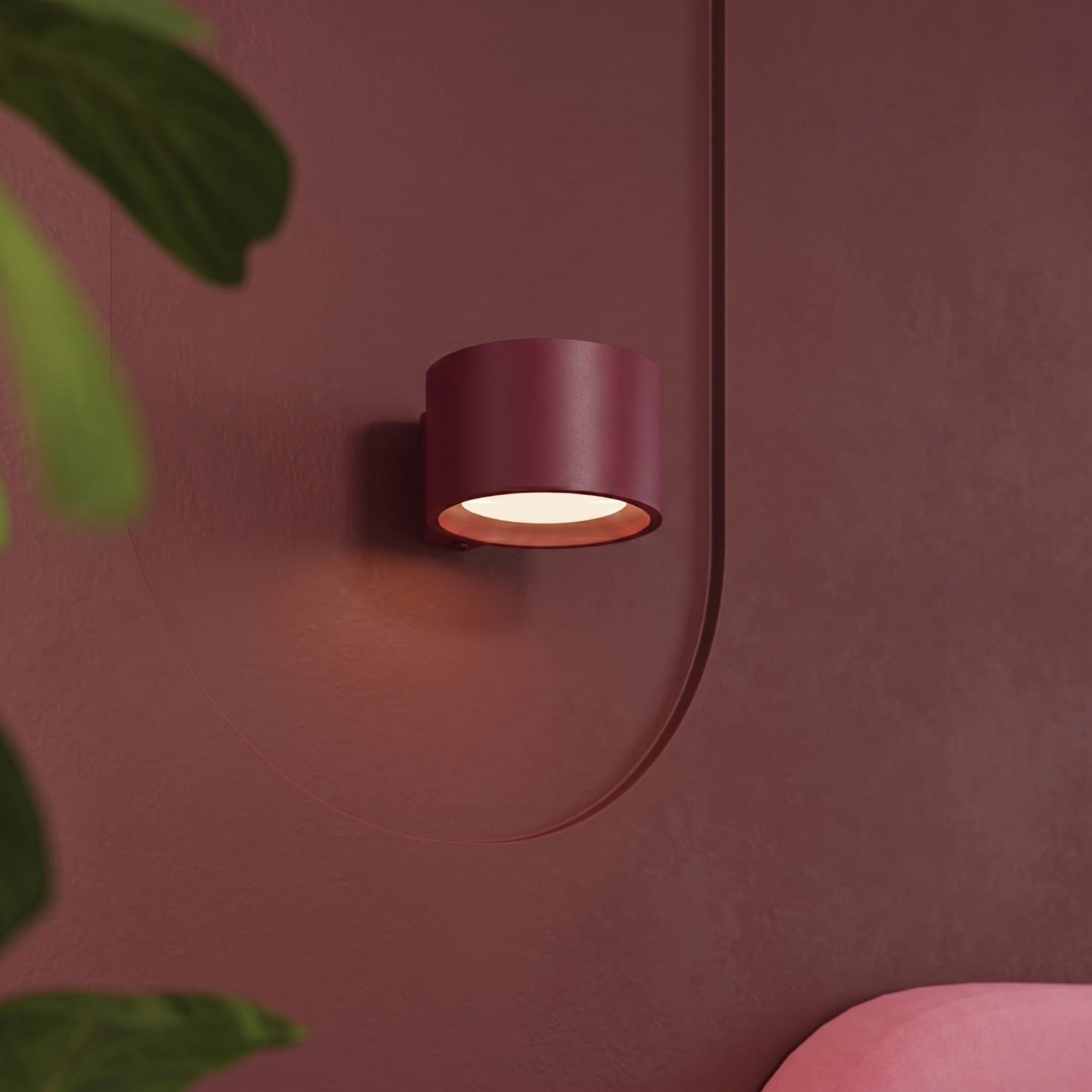 MODO 1 Burgundy Wall Light Modo 1 Burgundy Wall Light