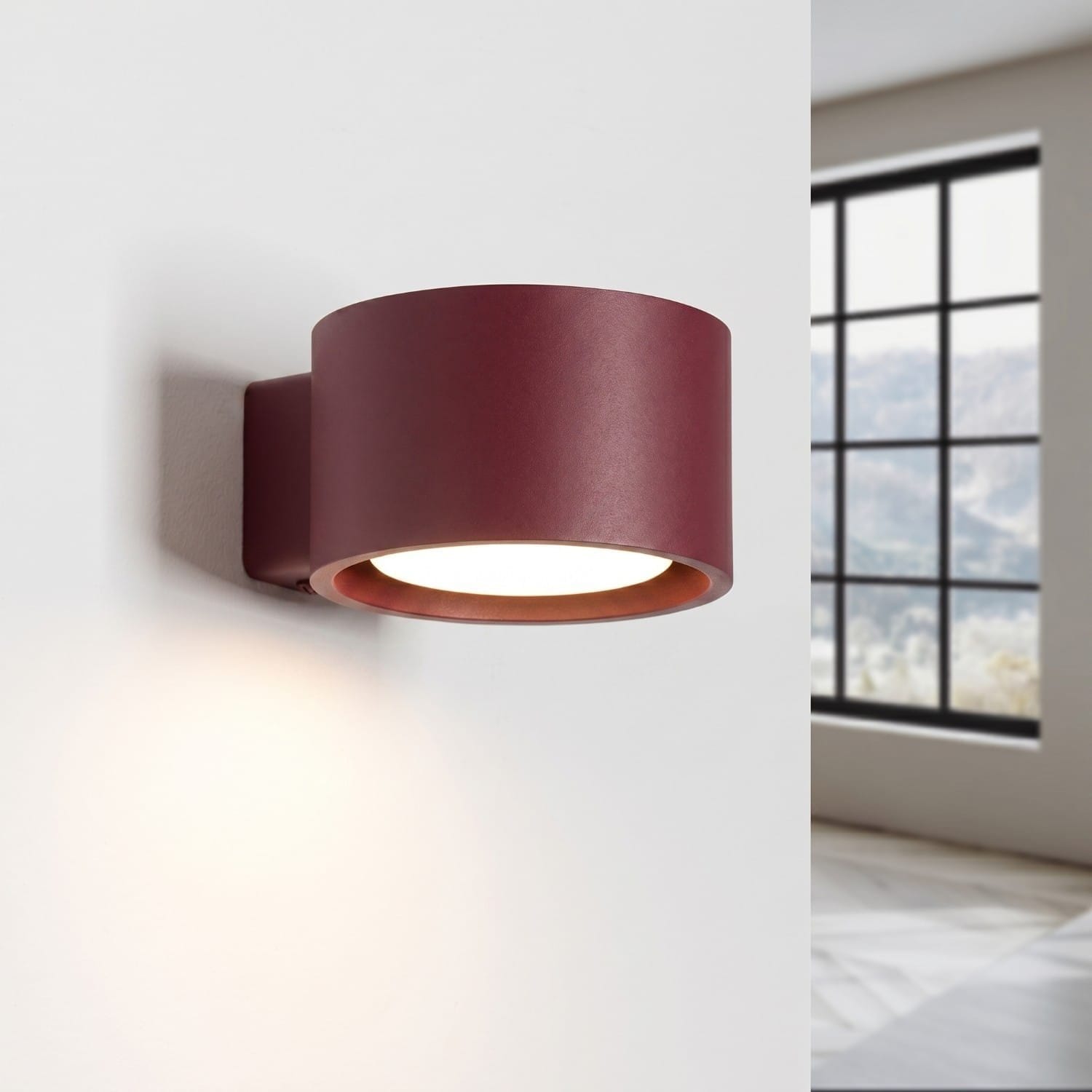 MODO 1 Burgundy Wall Light Modo 1 Burgundy Wall Light