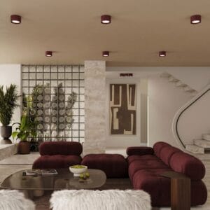 Modo 1 Burgundy Ceiling Light