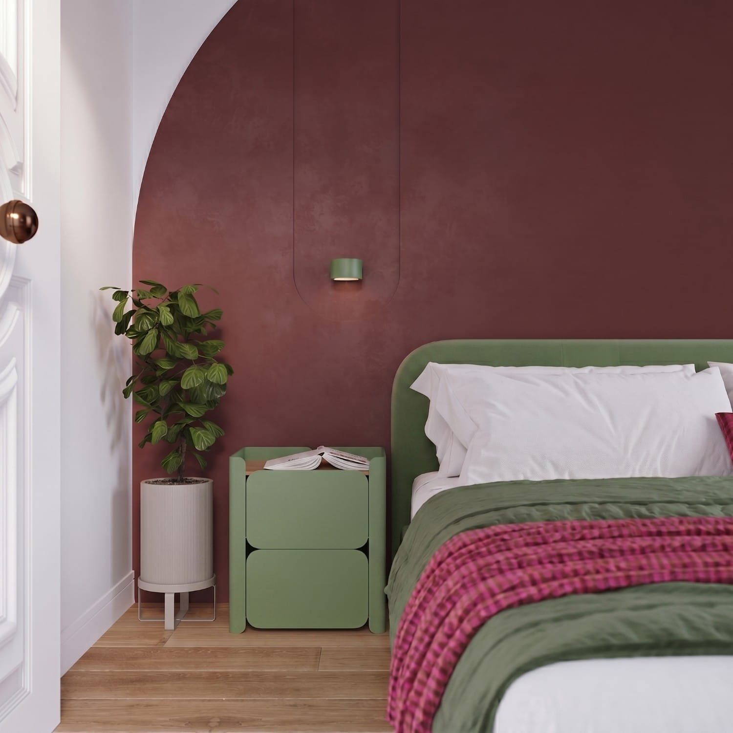 MODO 1 Olive Green Wall Light Modo 1 Olive Green Wall Light