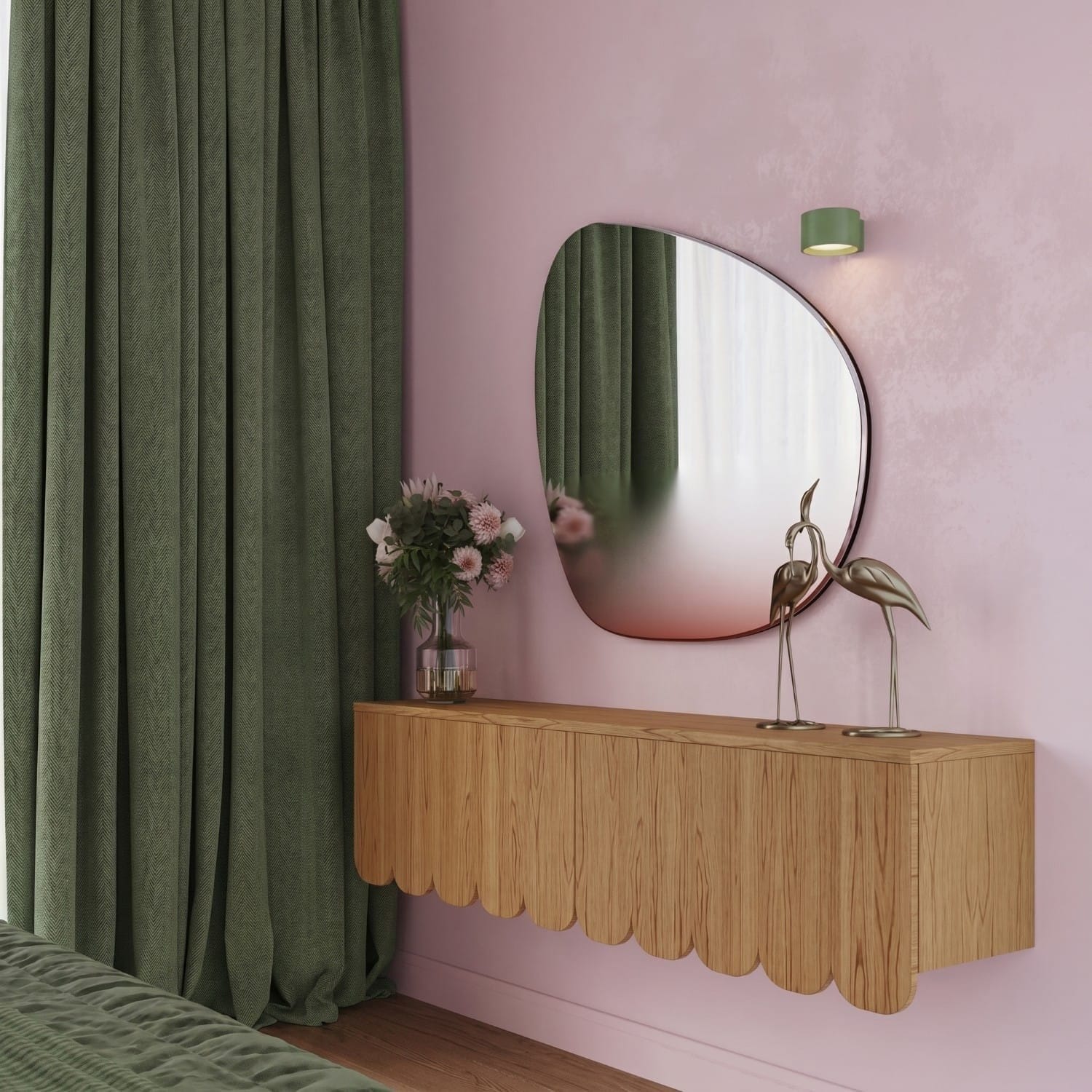 MODO 1 Olive Green Wall Light Modo 1 Olive Green Wall Light