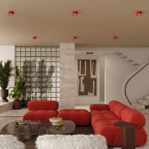 Modo 1 Red Ceiling Light