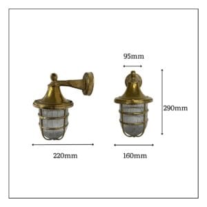 Grand Tiller Solid Brass Wall Lantern