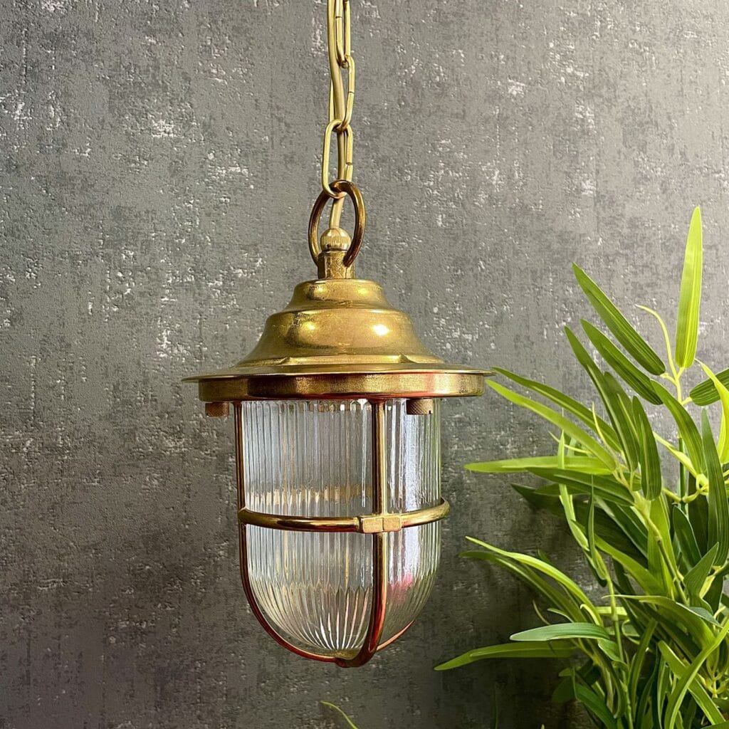 Hull Guard Solid Brass Pendant Lantern