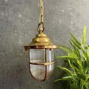 Hull Guard Solid Brass Pendant Lantern