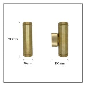 Pharos Solid Brass Up & Down Wall Light