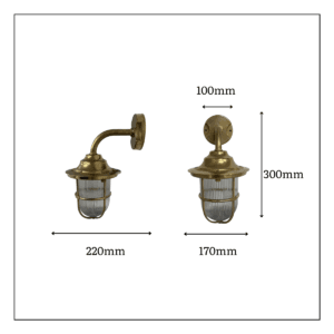 Quinn Guard Solid Brass Wall Lantern