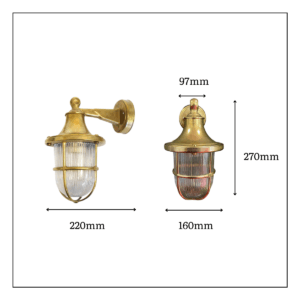 Tiller Solid Brass Wall Lantern