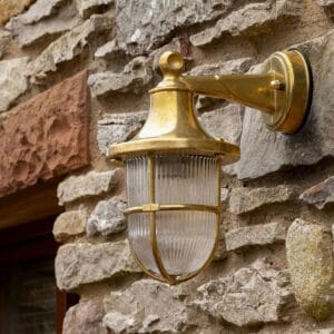 Tiller Solid Brass Wall Lantern