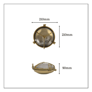 Trident Solid Brass Bulkhead Light