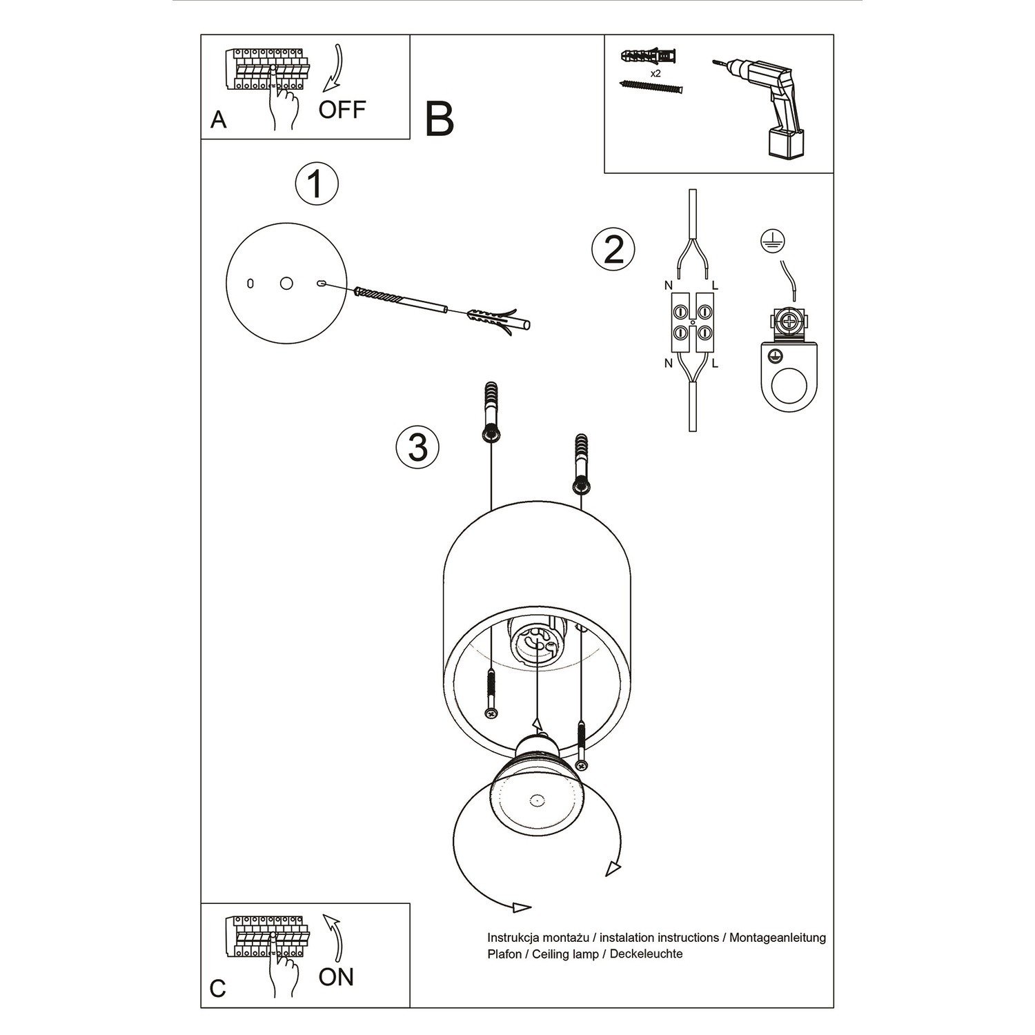 Ceiling Lamp Orbis 1 Ultramarine Ceiling Lamp Orbis 1 Ultramarine