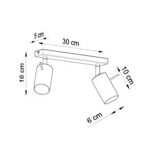 Ring 2-Light Ceiling Bar - Ultramarine