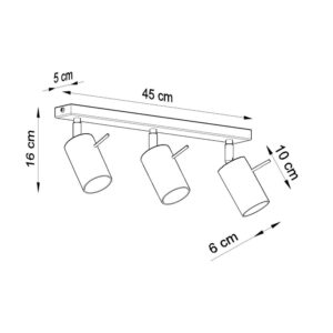 Ring 3-Light Ceiling Bar - Ultramarine