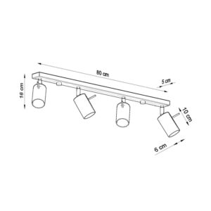 Ring 4-Light Ceiling Bar - Ultramarine