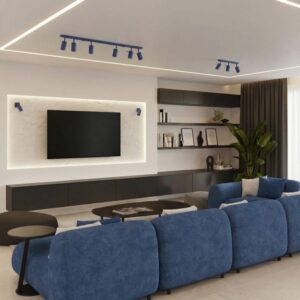 Ring 4-Light Ceiling Bar - Ultramarine