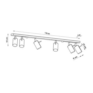 Ring 6-Light Ceiling Bar - Ultramarine
