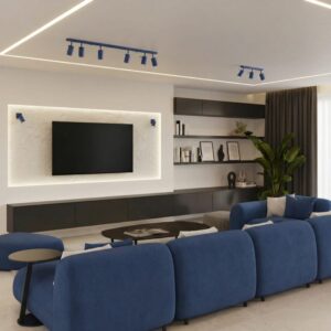 Ring 6-Light Ceiling Bar - Ultramarine