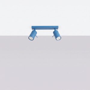 Ring 2-Light Ceiling Bar - Azure