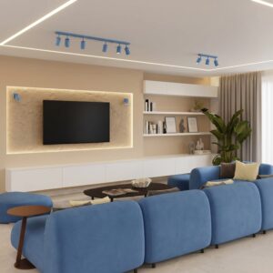 Ring 3-Light Ceiling Cluster - Azure