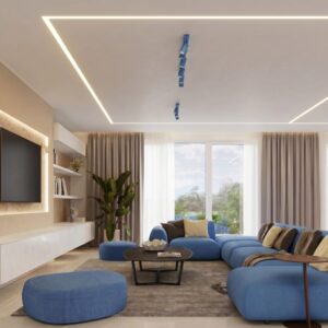 Ring 6-Light Ceiling Bar - Azure