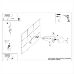 Wall Lamp Yoli 1 Azure With Switch