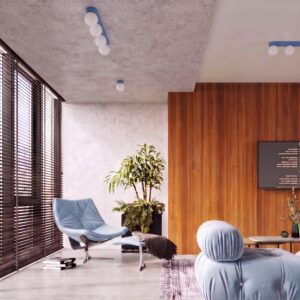 Wall Lamp Yoli 1 Azure With Switch