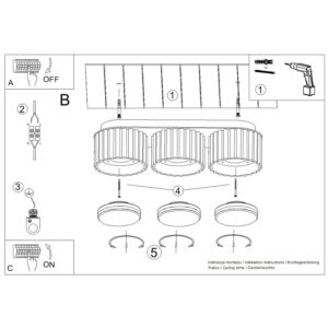 Modo 3 Ultramarine Ceiling Light