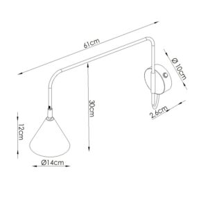 Wall Lamp Nox 1 Ultramarine With Switch
