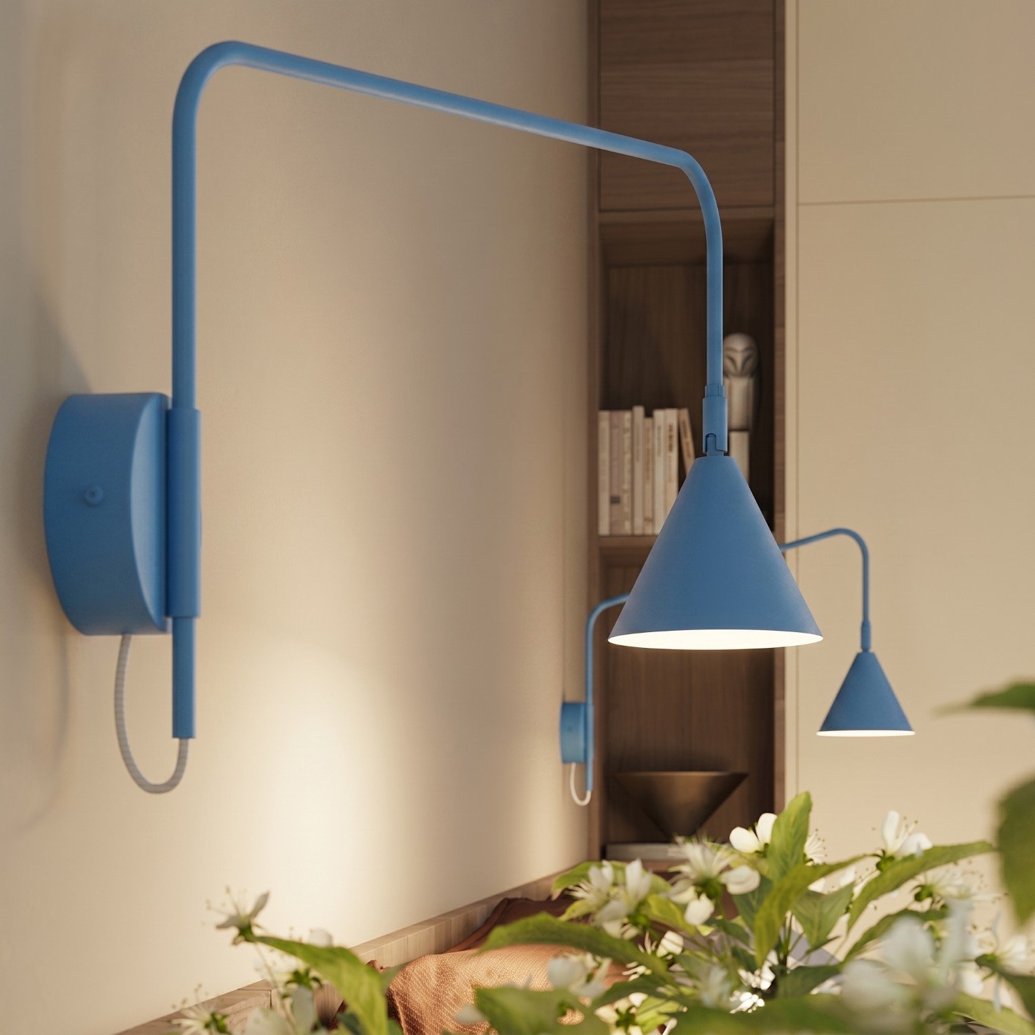 Wall Lamp Nox 1 Azure with Switch Wall Lamp Nox 1 Azure With Switch