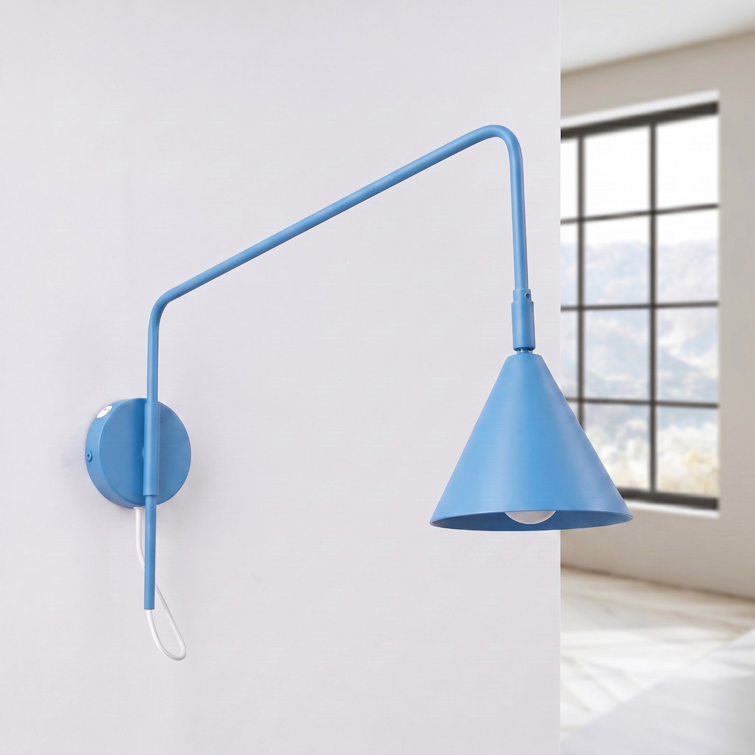 Wall Lamp Nox 1 Azure with Switch Wall Lamp Nox 1 Azure With Switch