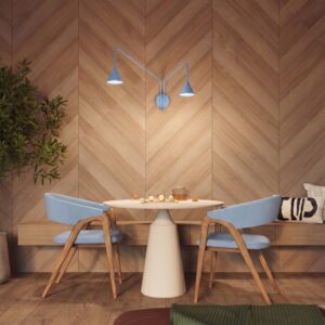 Wall Lamp Nox 2 Azure With Switch